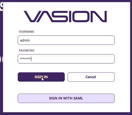 Sign in to Vasion Add in Dialog. Sign in to Vasion Add in Dialog.